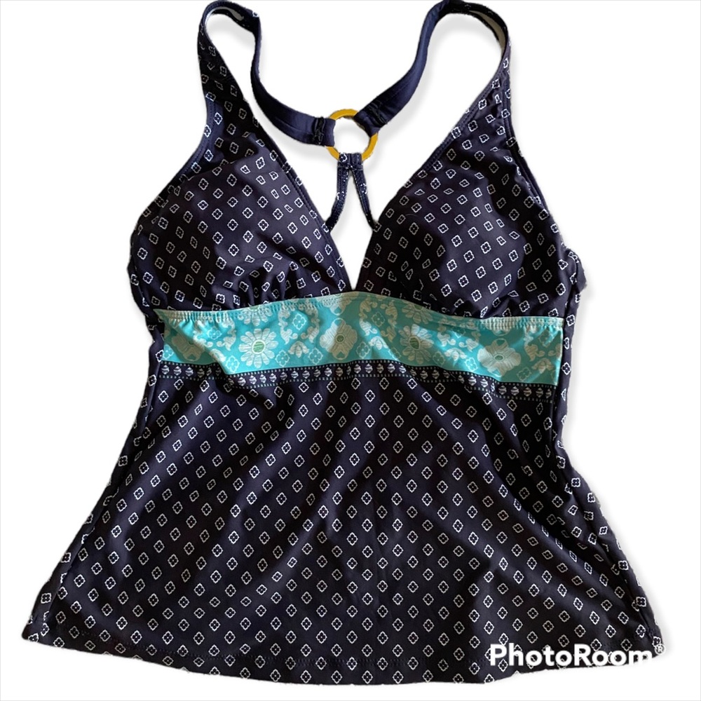 Tommy Hilfiger Tankini Top Floral TH3040 Size 8 EUC